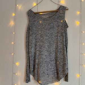 Cold Shoulder Long Sleeve Shirt